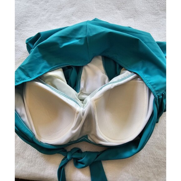 Catalina Swimsuit Women's Teal Blue One Piece Suddenly Slim Bathing Suit Size 14 - Picture 9 of 9